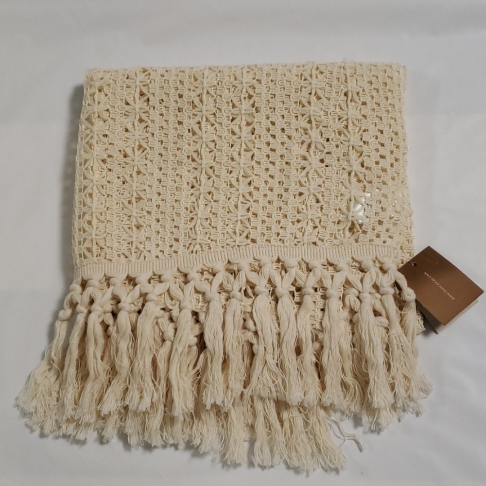 Francesca's All Over Crochet Oversize Scarf - NWT